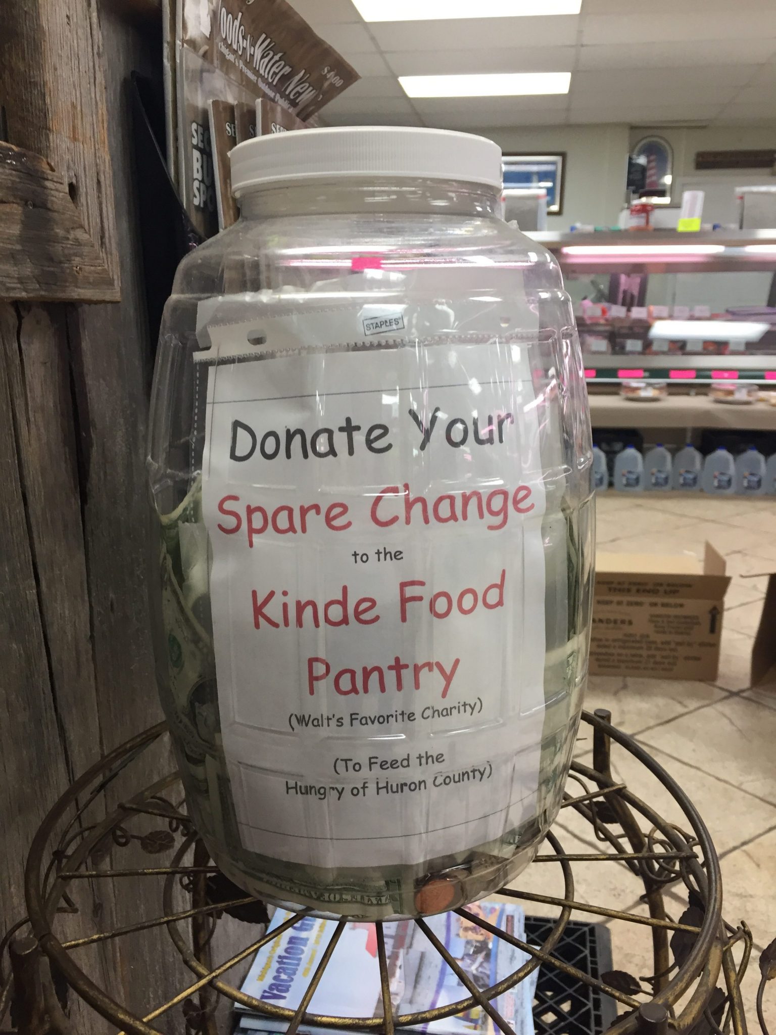 Walts Meats Thanks All For Support Of Kinde Food Pantry