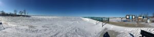 Caseville Breakwall Winter Panorama