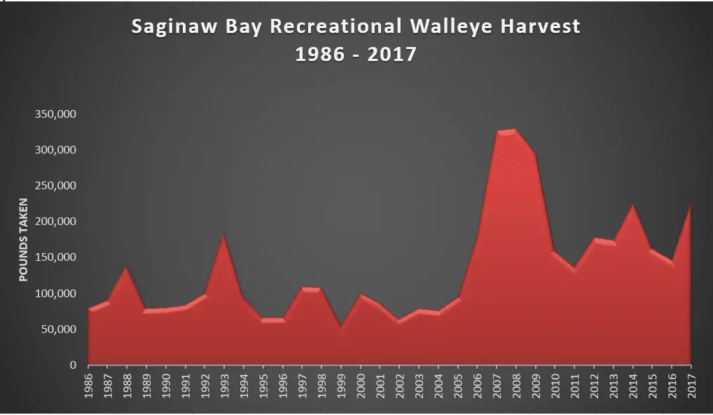 Saginaw Bay Fishing Walleye Harvest