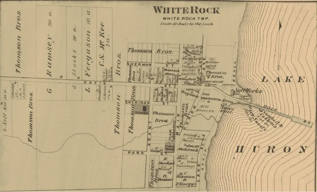 White Rock City Map 1875