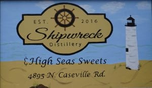 Shipwreck Distillery Sign