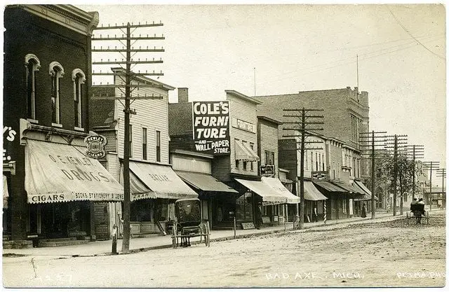 Bad Axe Street in the early 1900s