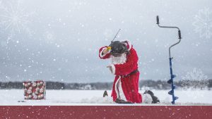 Santa Ice Fishing