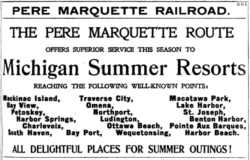 Pere Marquette Railroad Ad