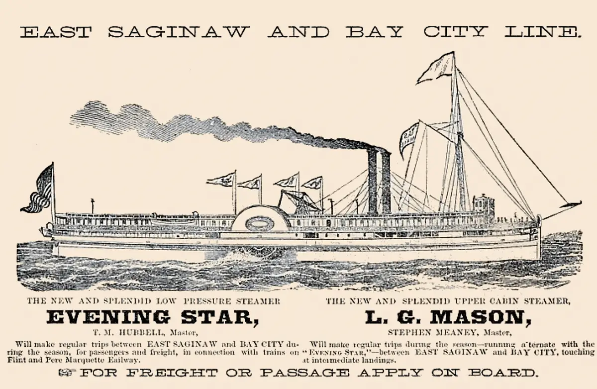 The Side Wheeler Steamboats on Michigan’s Saginaw River