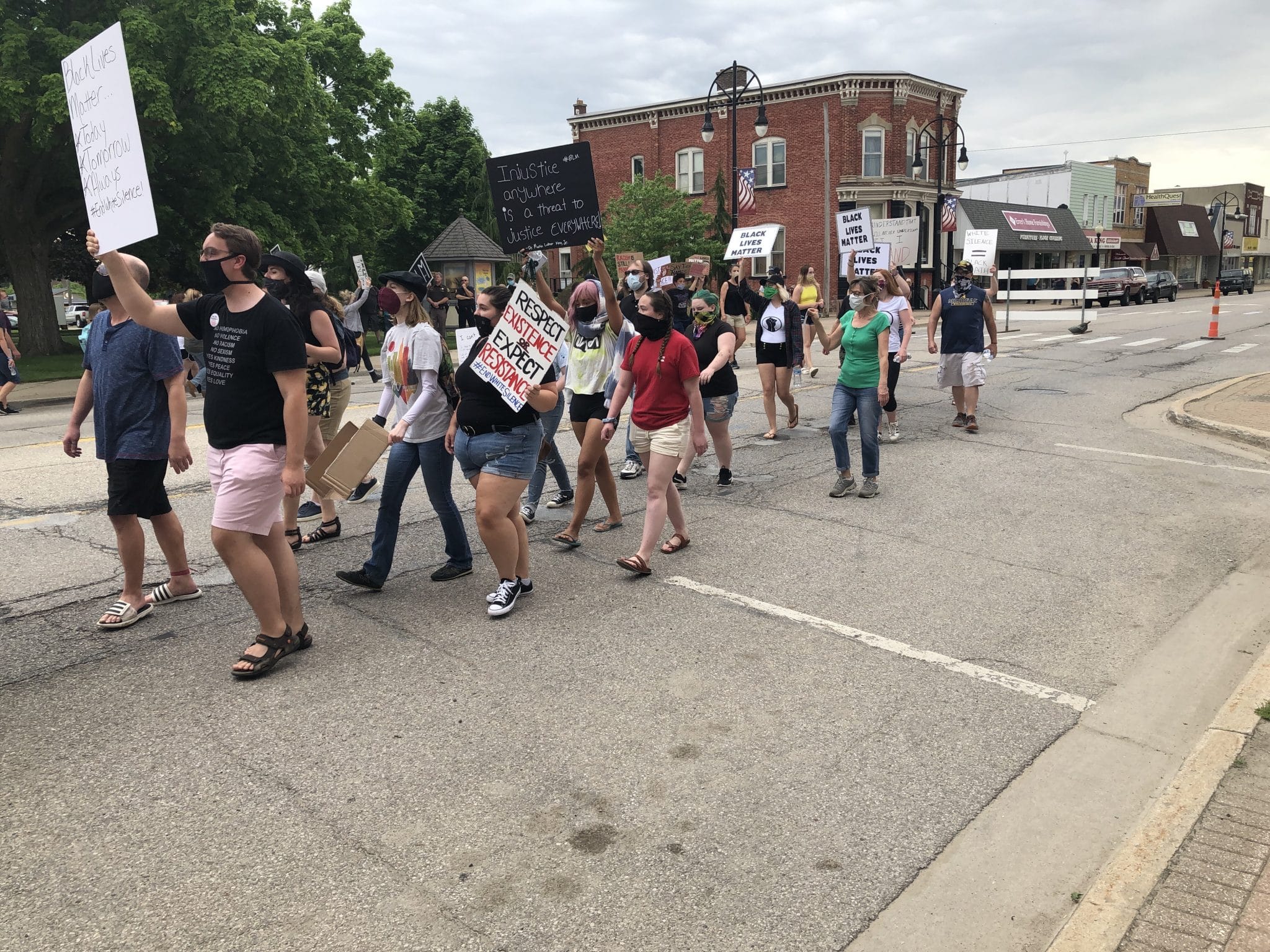 Black Lives Matter Protest Comes to Bad Axe Michigan