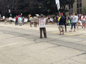 Bad Axe Protest on Street