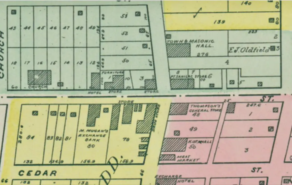 Port Sanilac Plat Map Downtown