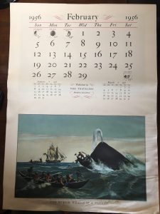 Currier & Ives Calendar 1956 by Travelers Insurance February