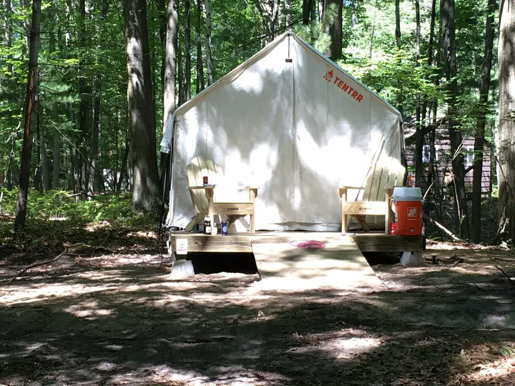 Michigan Glamping Safari Tent at Sleeper State Park