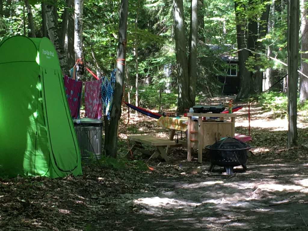 Michigan Glamping Safari Camp Kitchen at Sleeper State Park