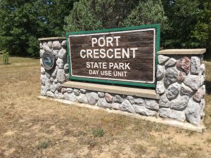 Port Crescent State Park Sign Angle