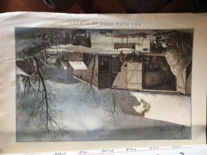 The Farm Yard Winter by Currier and Ives