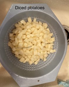 Diced potatoes