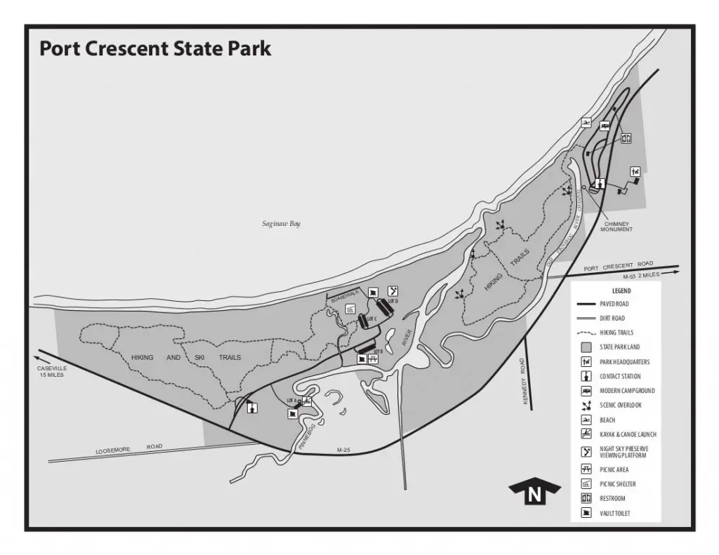 Port Crescent State Park Map
