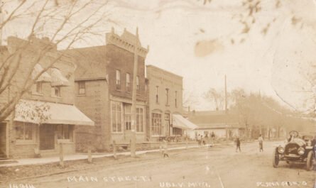 Ubly Main Street circa 1900 - Courtesy Minden City Herald