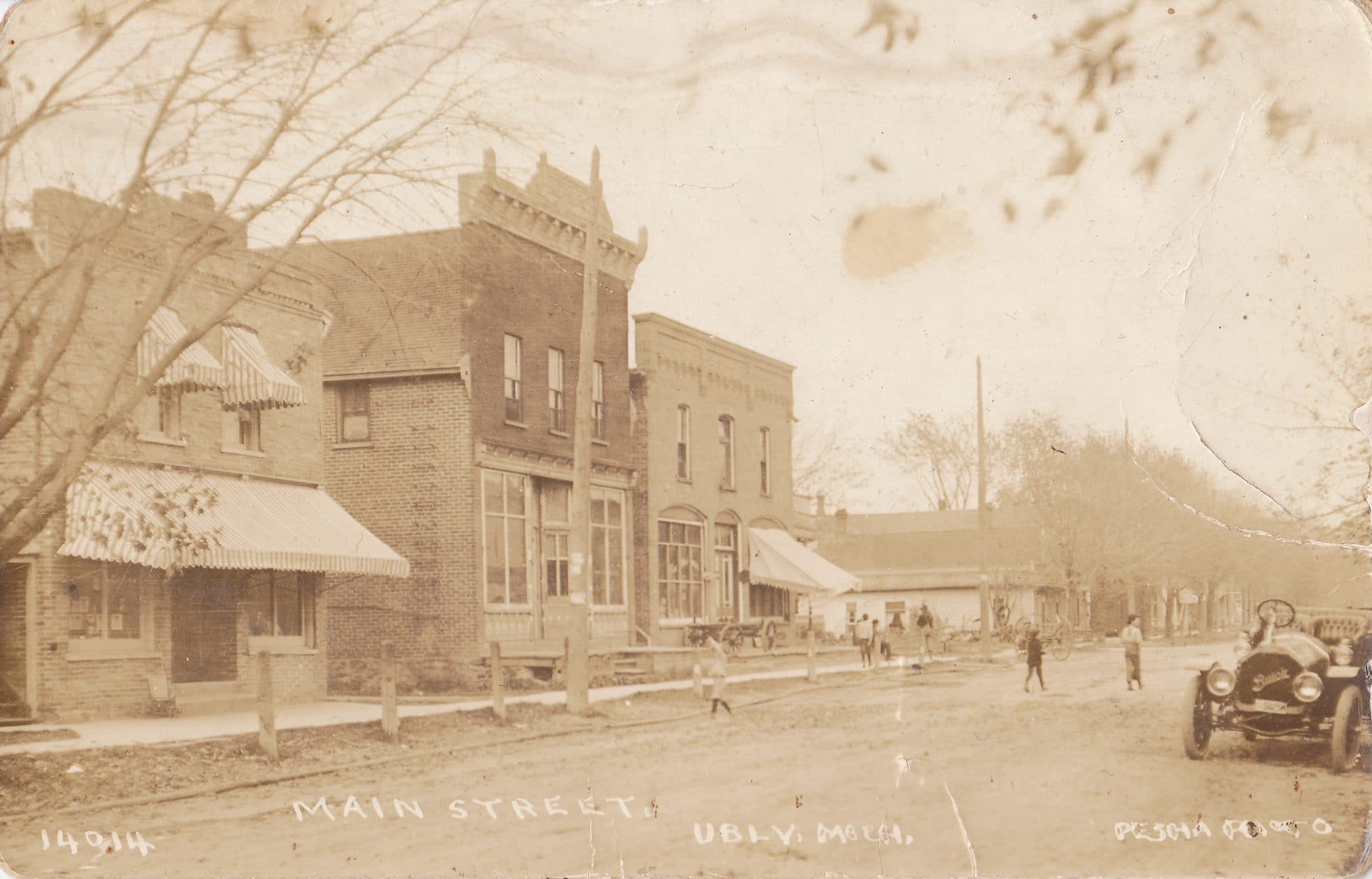 Ubly Main Street circa 1900 - Courtesy Minden City Herald