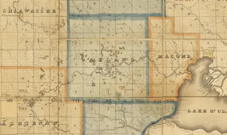 Southeast Michigan Map 1830s