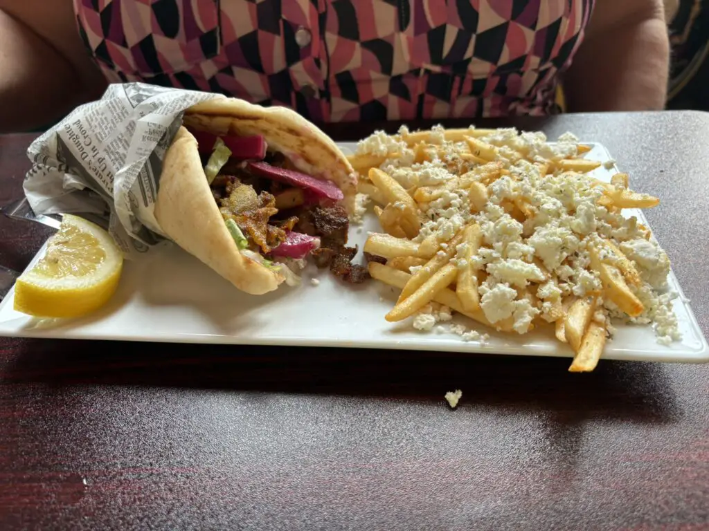 a plate of food on a table