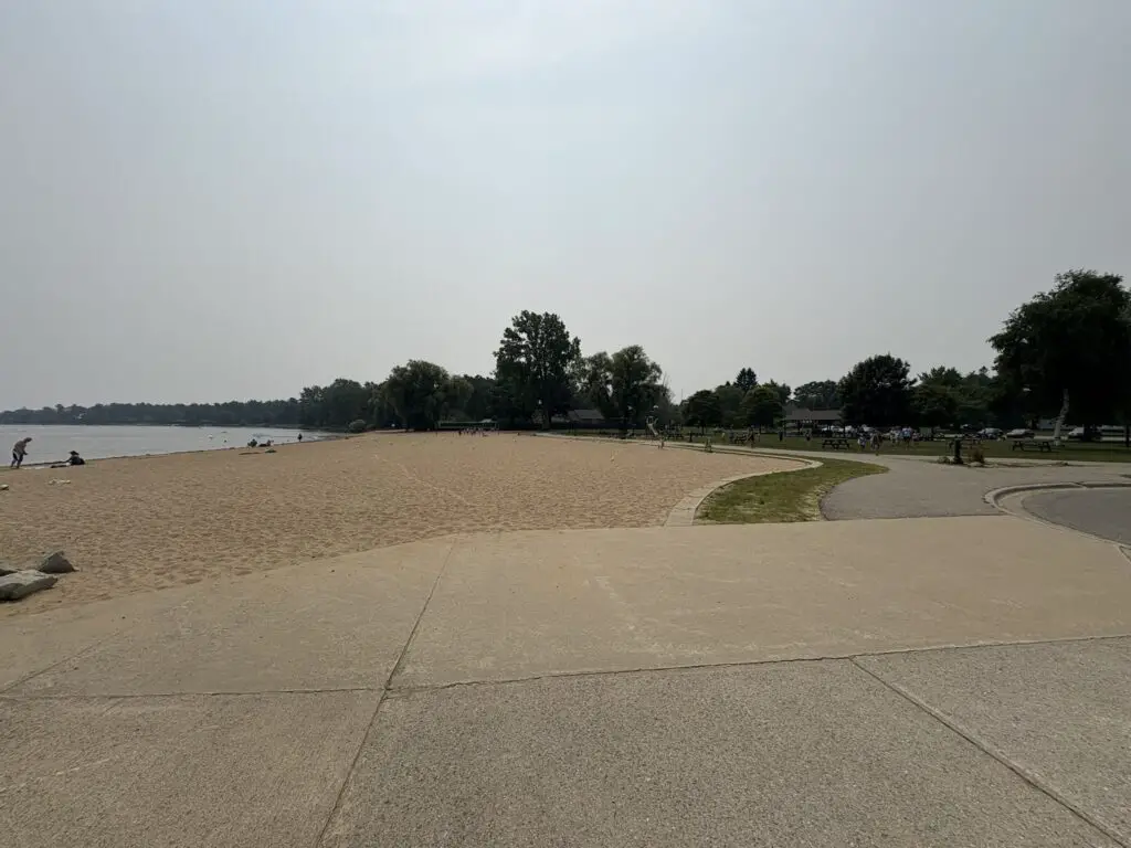 The beach at  Harbor Beach