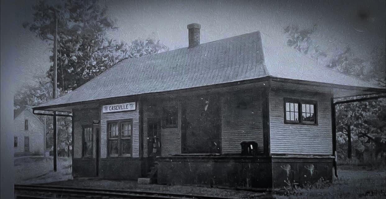 Rare photo of Caseville Depot c1900