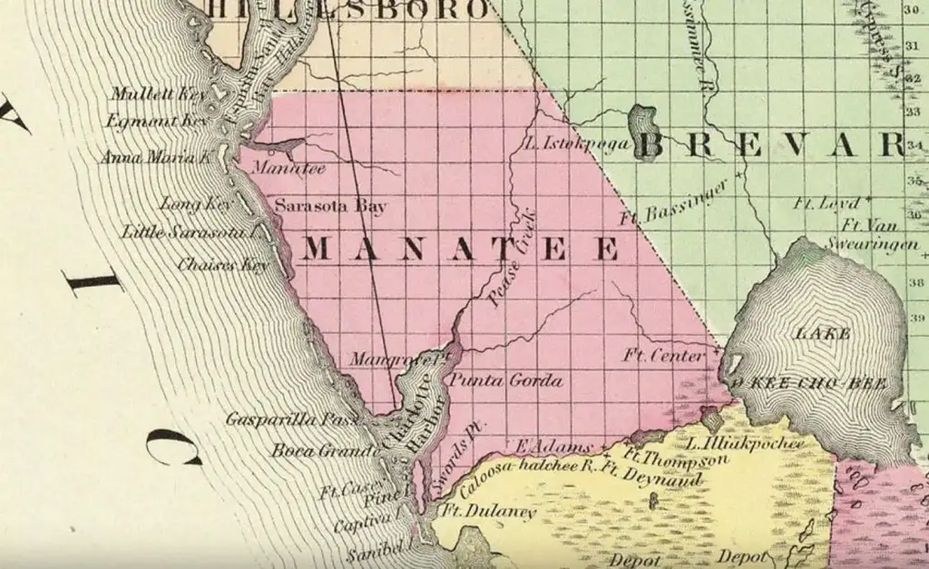 Manatee County Florida in 1850