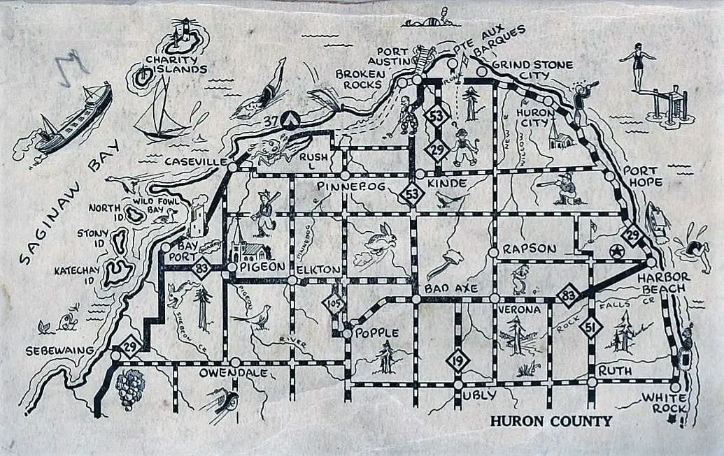 Huron County Map 1932