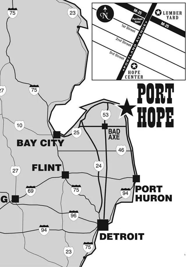 Map to to the Port Hope Festival