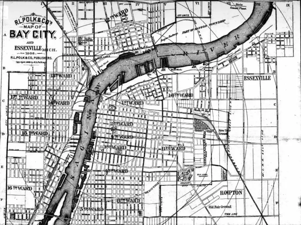 Bay City Map 1908