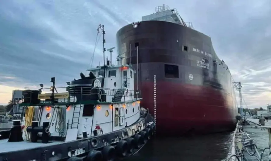 Interlake Steamship Launches First New Great Lakes Freighter Since the 1980s