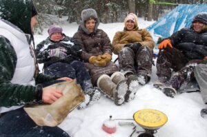 Women Winter Camping