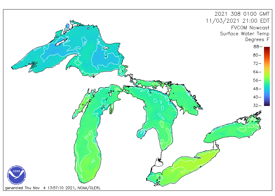 Great Lakes Surface Temps