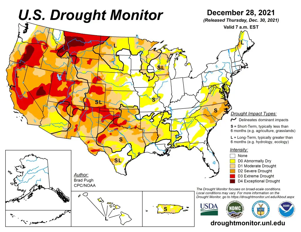 US Drought Conditions as of June 2021