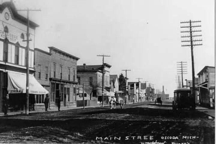 Oscoda Street Scene in c1900