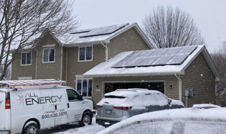 Solar Install Complete In Snow