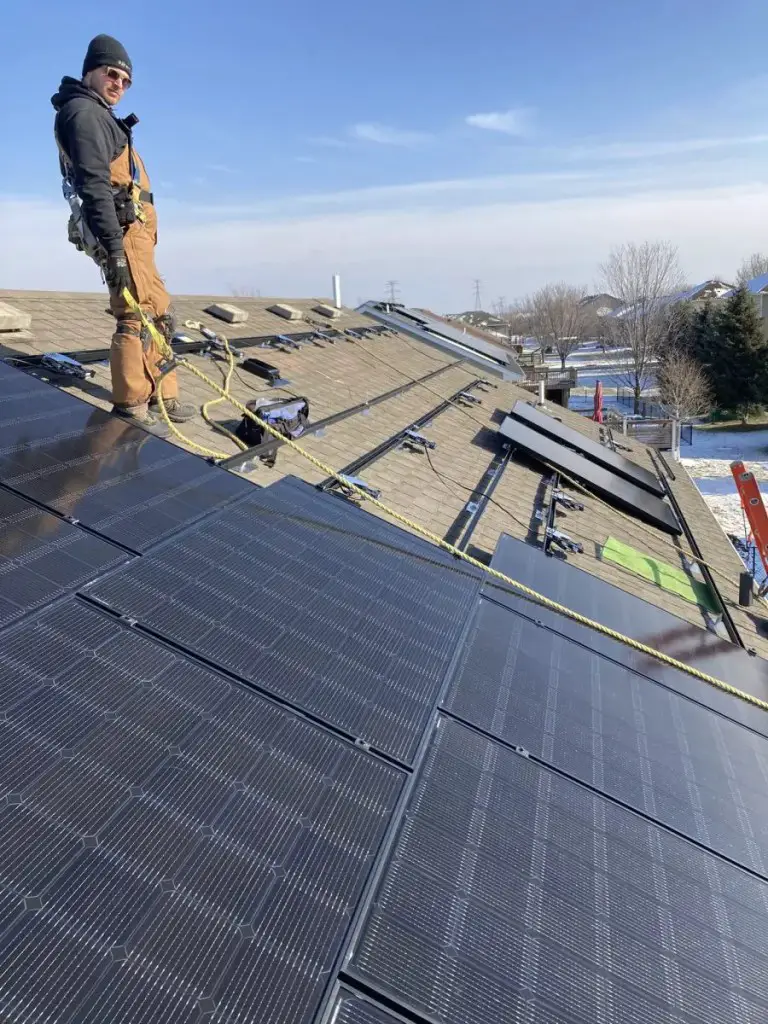 Installing 10kW Solar Systems - Roof View