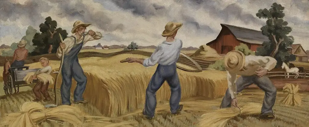 Harvest (mural study, Alma, Michigan Post Office) - Smithsonian American Art Museum