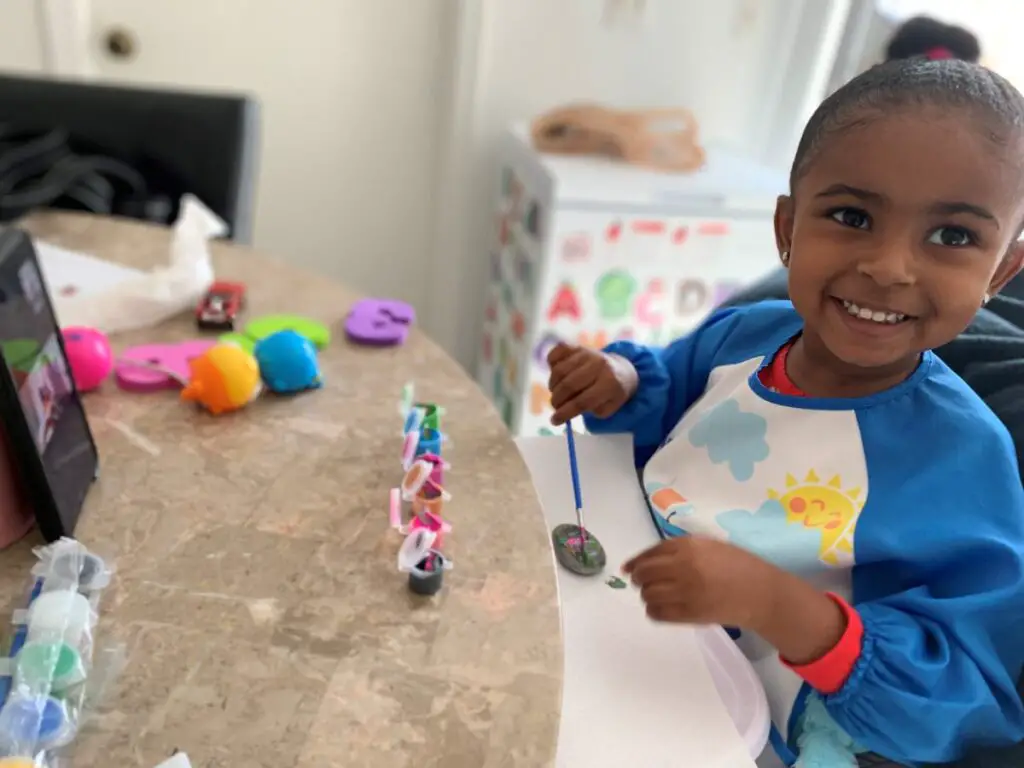 Block Painting at Kid's Connect