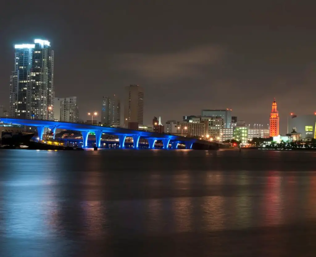 Miami Florida At Night