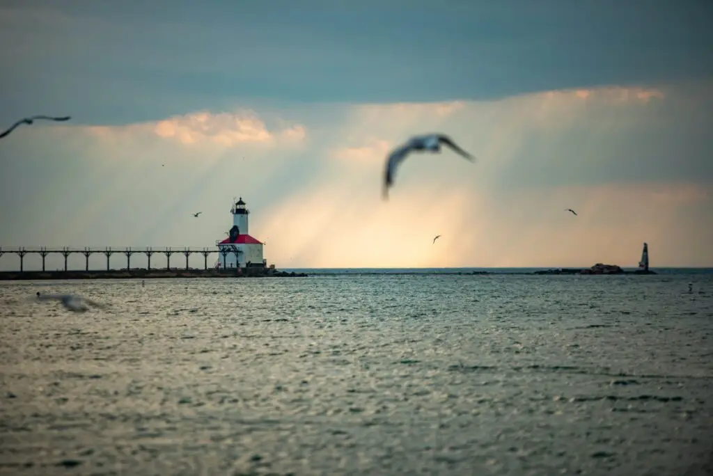 Michigan City, Lake Michigan