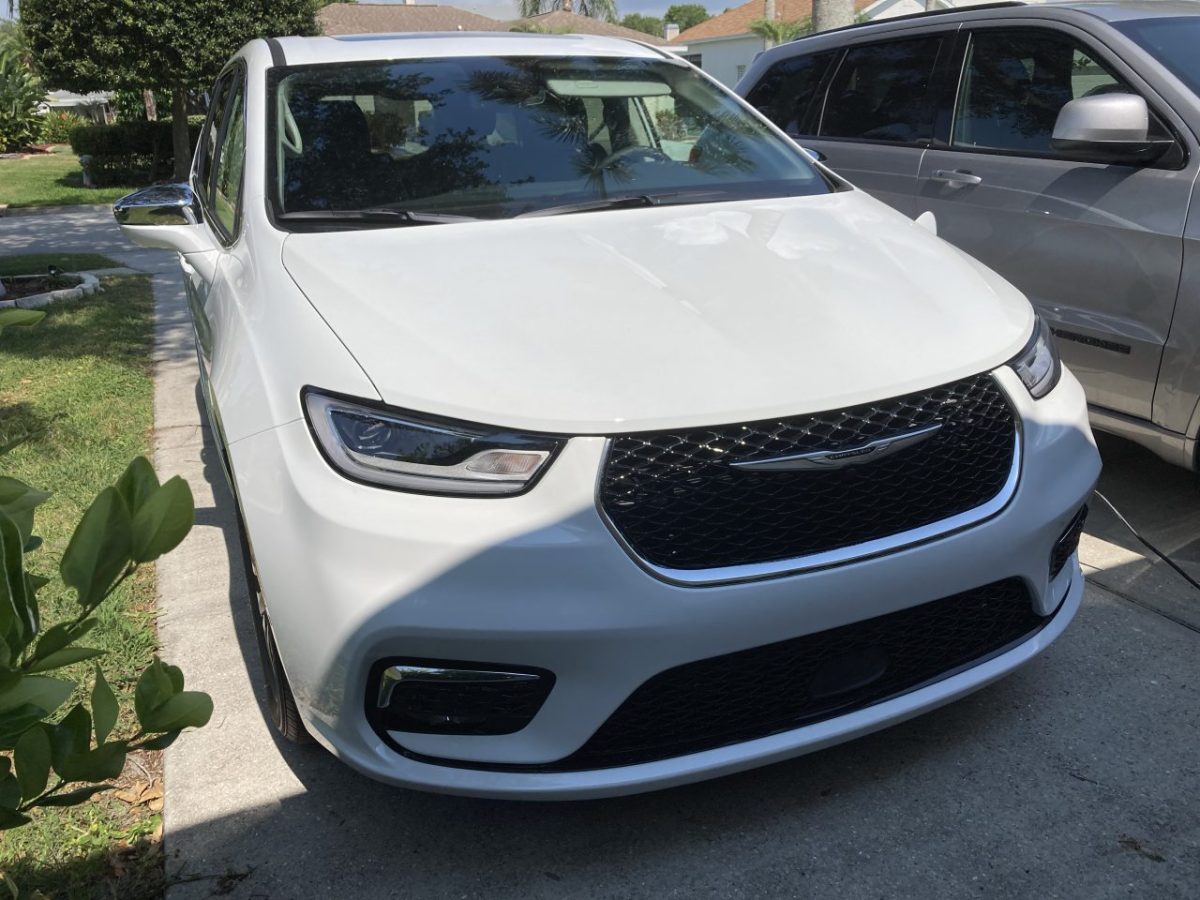 2022 Chrysler Pacifica Charging In Driveway