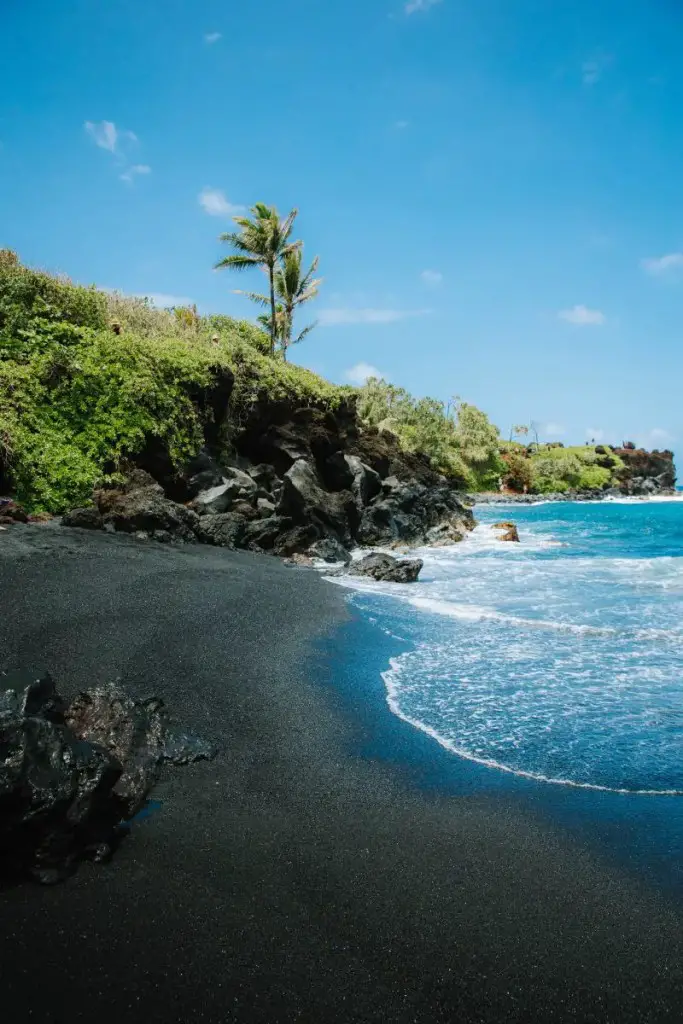 Maui Beach With Black Sand