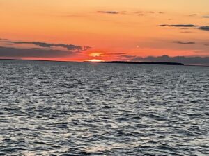 Sunset Over Charity Island in Saginaw Bay