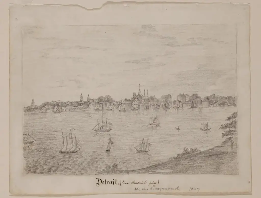 Sketch of Detroit in 1837