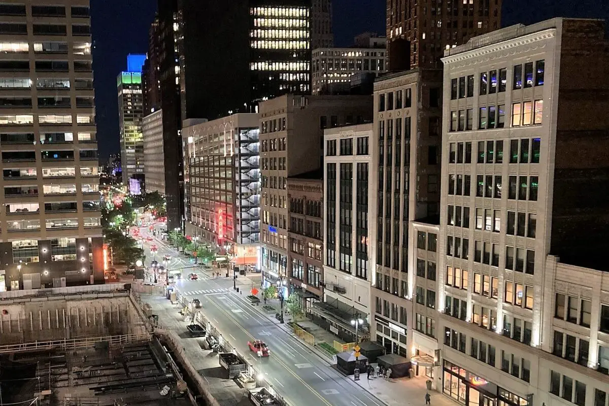 Woodward Avenue At Night