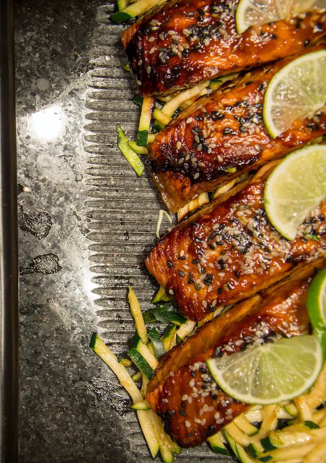 healthy air fryer recipes - Teriyaki salmon