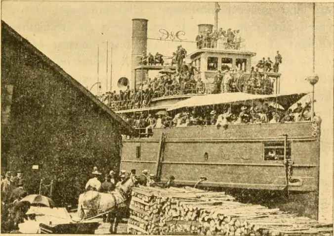 Excursion on a Steamship in Lake Erie 1898