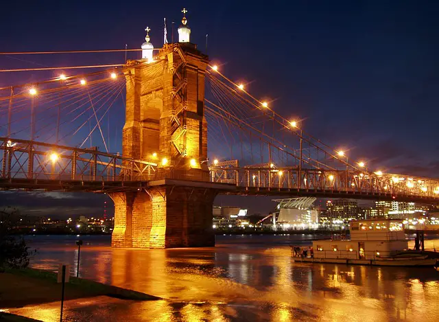 Roebling bridge in Cincinnati