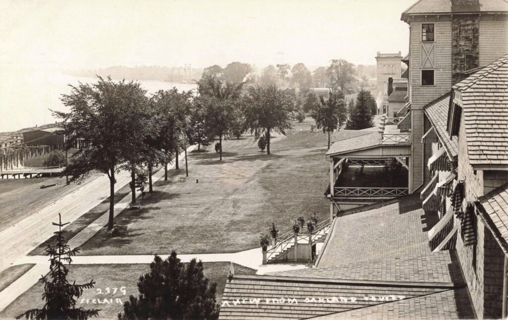 Oakland Hotel veranda St Clair River