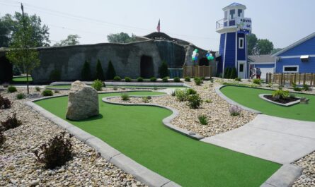 Grand ribbon-cutting ceremony at the Key North Family Fun Center's new adventure golf course.